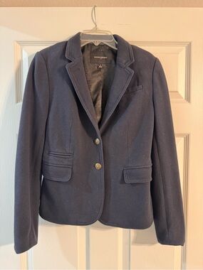 Banana Republic Women's Navy Cotton Blazer